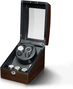 For chalk Man/Woman' S Watches Watch Display Case Withquiet Motor Flexible Watch Pillow Wood Shell Piano Paint Exterior2 3 Watch Display Box Automatic Watch Winder Box 