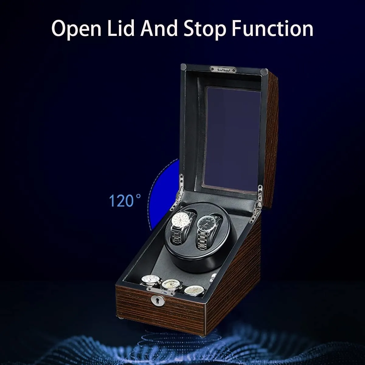 For chalk Man/Woman' S Watches Watch Display Case Withquiet Motor Flexible Watch Pillow Wood Shell Piano Paint Exterior2 3 Watch Display Box Automatic Watch Winder Box 