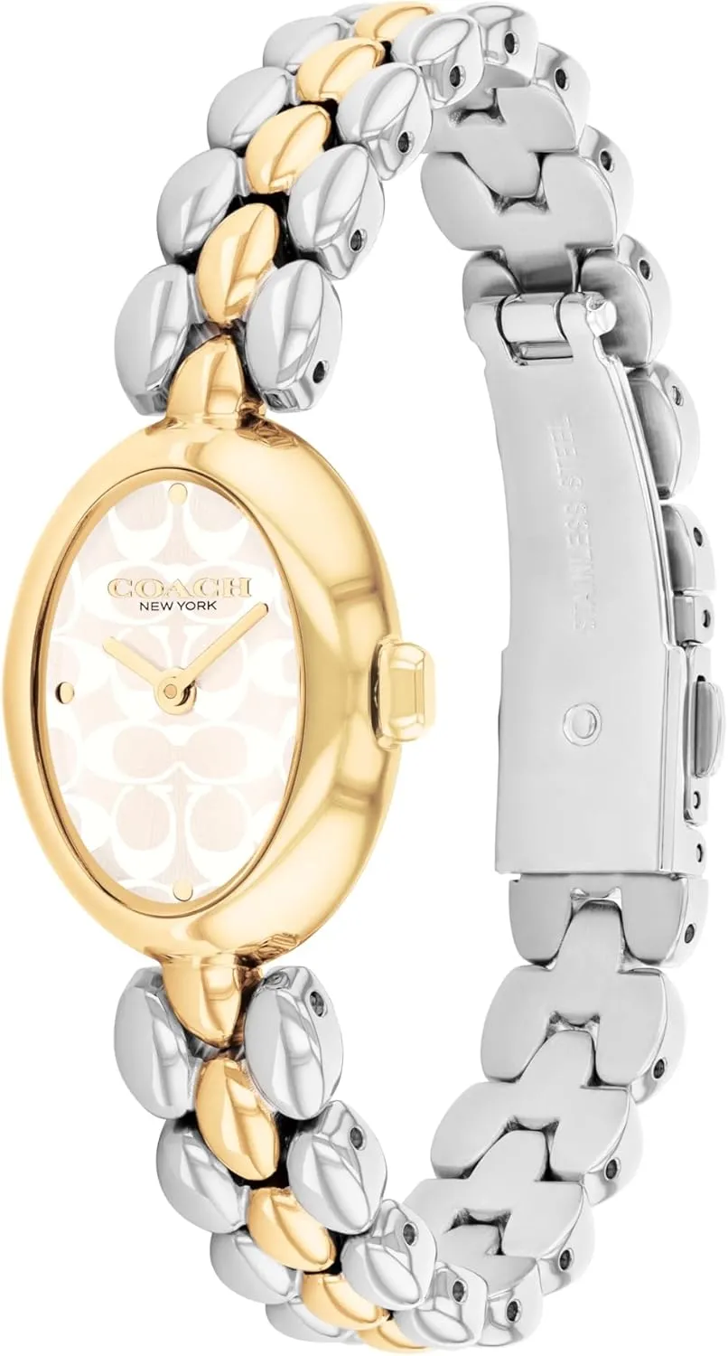 for Her - Modern Design - Perfect for Everyday Wear - 22.5mm Coach Sammy Women's - 2H Quartz Watch - challenger contemplate exorbitant simulate regain Stainless Steel Bracelet - Water Resistant up to 3ATM/30 Meters - Gift 