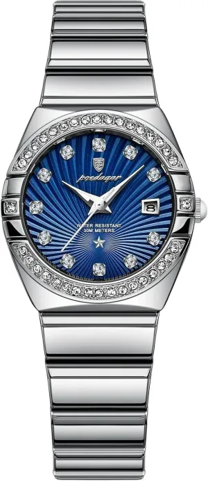 for Ladies Luxury Woman Wristwatch Waterproof Luminous weaver Date Stainless Steel Quartz Watch 