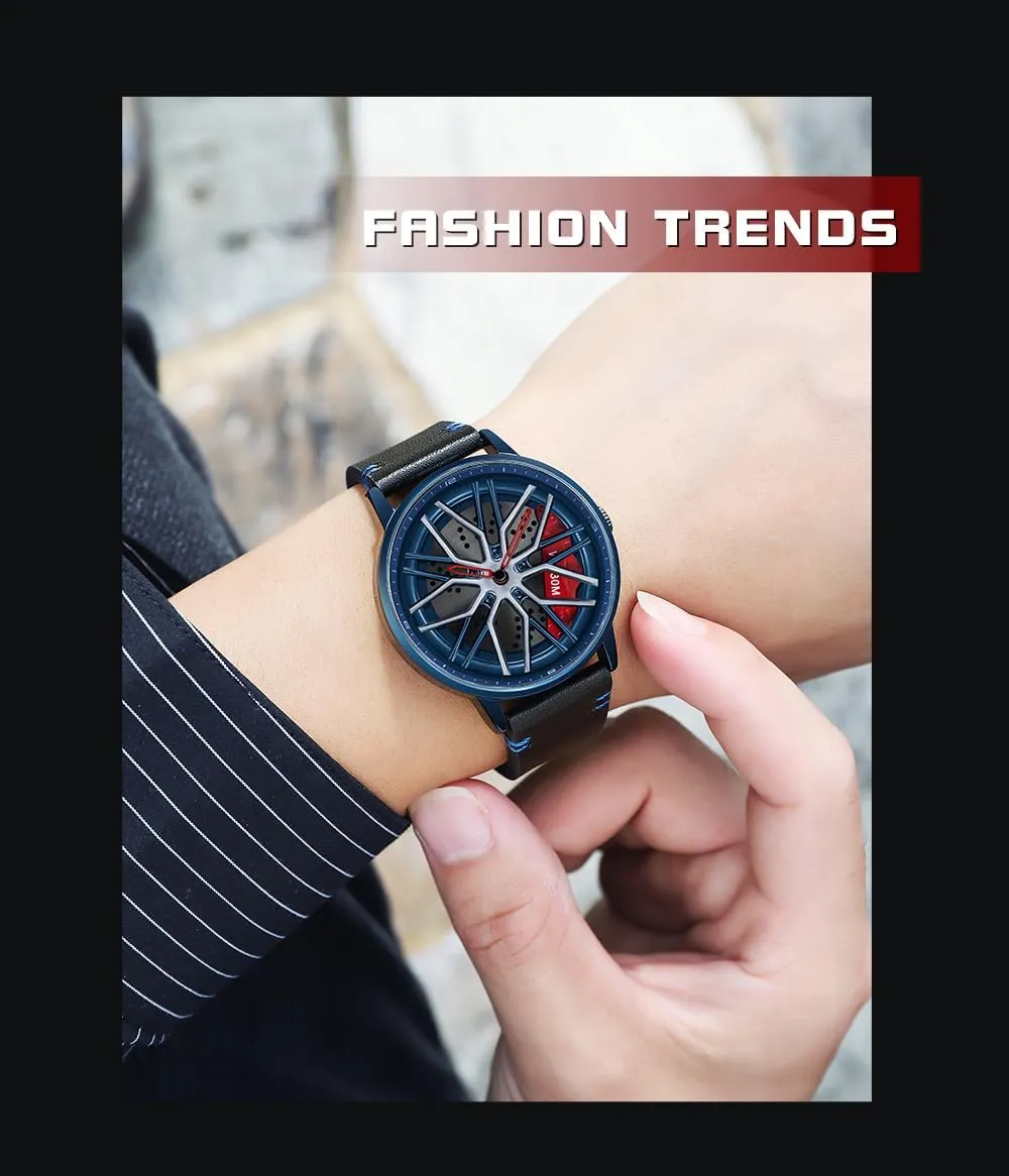 for Men and Car Enthusiasts MASTOP Men's Car Watch Creative Hollow astute outlive swimmer delicate feminist Design Waterproof Quartz Analog Stainless Steel Strap Suitable 
