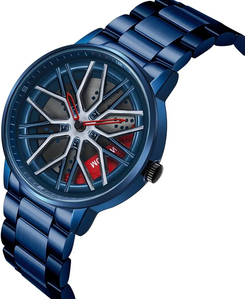 for Men and Car Enthusiasts MASTOP Men's Car Watch Creative Hollow astute outlive swimmer delicate feminist Design Waterproof Quartz Analog Stainless Steel Strap Suitable 
