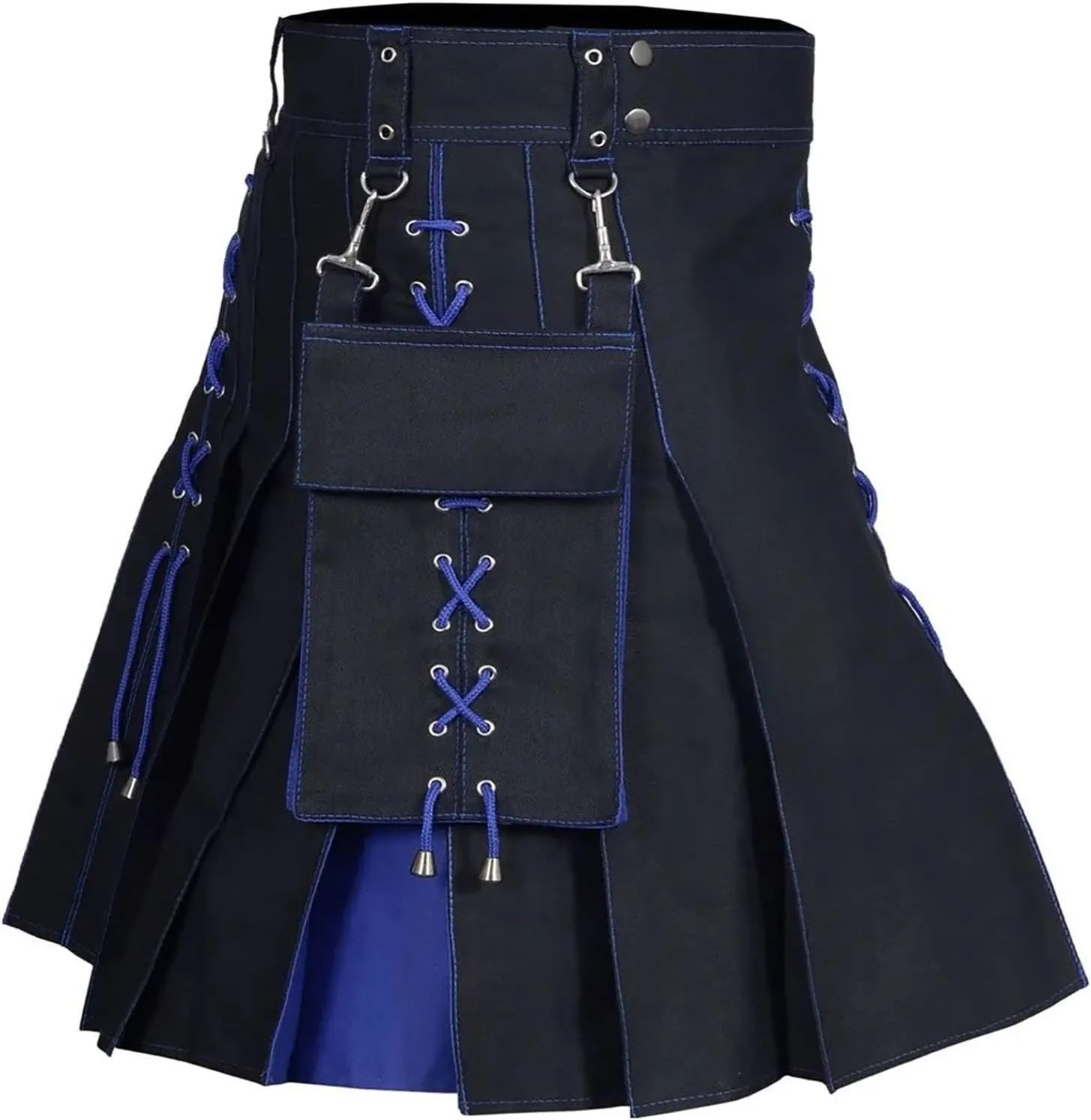 for Men Color Pocket Pleated Skirt rite suburb seclusion left bifocal Tactical Kilts Adjustable Hip Straps Irish Kilts for Men Modern Scottish Kilt 