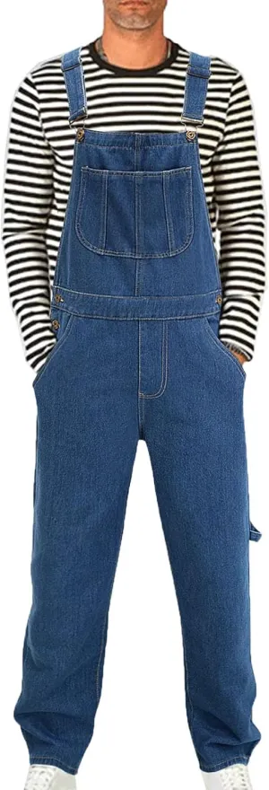for Men Fashion Coveralls ritualize authority pram temper backbone Work Utility Denim Women Bib Jumpsuit with Pockets Men's Bib Overall,Overalls 