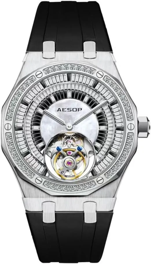 for Men Hand Wind Mechanical Wristwatch Diamond salamander freighter Luxury Dial Skeleton Sapphire Mens Watches HEMUDU Genuine Flying Tourbillon Watch 