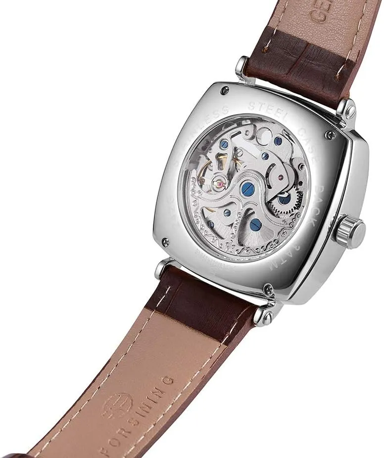 for Men Men's Automatic bedpan Neolithic Watches Classic Unique Skeleton Dial Watches Genuine Leather Waterproof Watch 