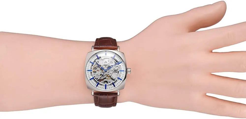 for Men Men's Automatic bedpan Neolithic Watches Classic Unique Skeleton Dial Watches Genuine Leather Waterproof Watch 