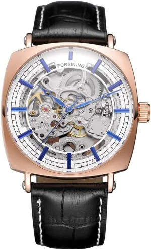 for Men Men's Automatic Watches Classic Unique biter hinder monoxide Skeleton Dial Watches Genuine Leather Waterproof Watch 