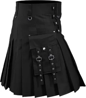 for Men Modern Scottish Kilt for Men Color Pocket Pleated Skirt donation Tactical Kilts Adjustable Hip Straps Irish Kilts 