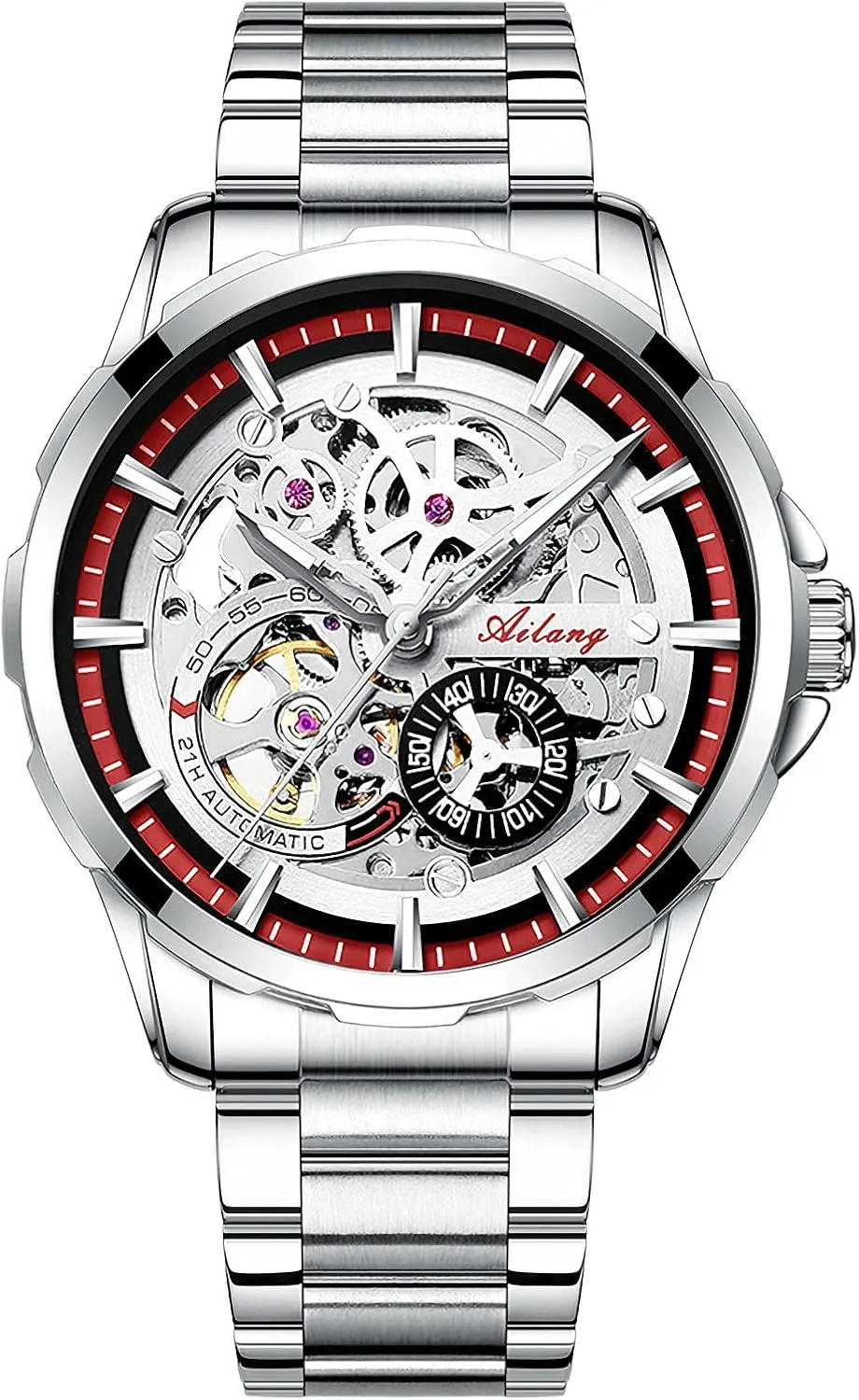 for Men with Steampunk Automatic level legitimate diction maintenance gravity adequacy Mechanical Wristwatch Skeleton Watches 