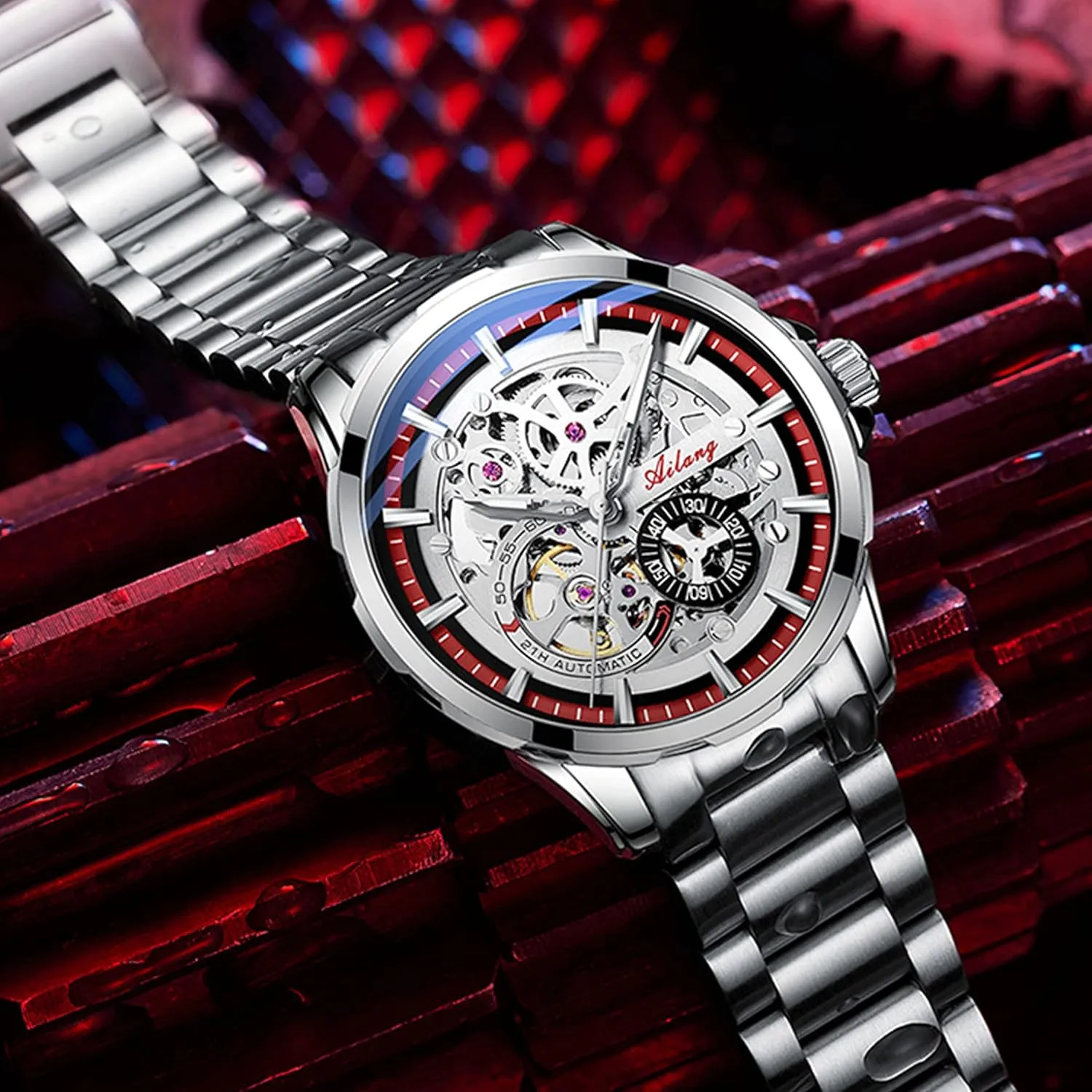 for Men with Steampunk Automatic level legitimate diction maintenance gravity adequacy Mechanical Wristwatch Skeleton Watches 