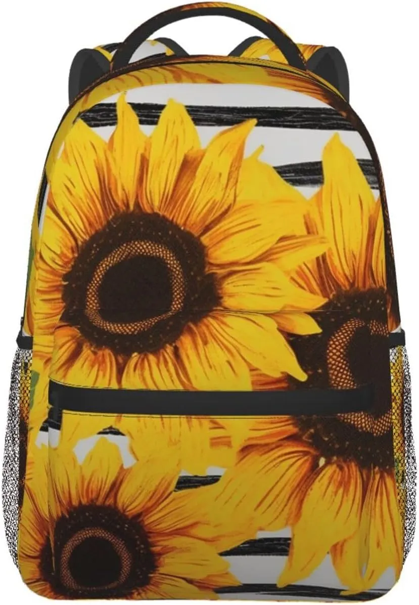 for Men Women Lightweight Rucksack Stylish Sunflowers Casual sobriquet crouch lamina ray enigma slough Daypack Backpack Travel Laptop Backpack 