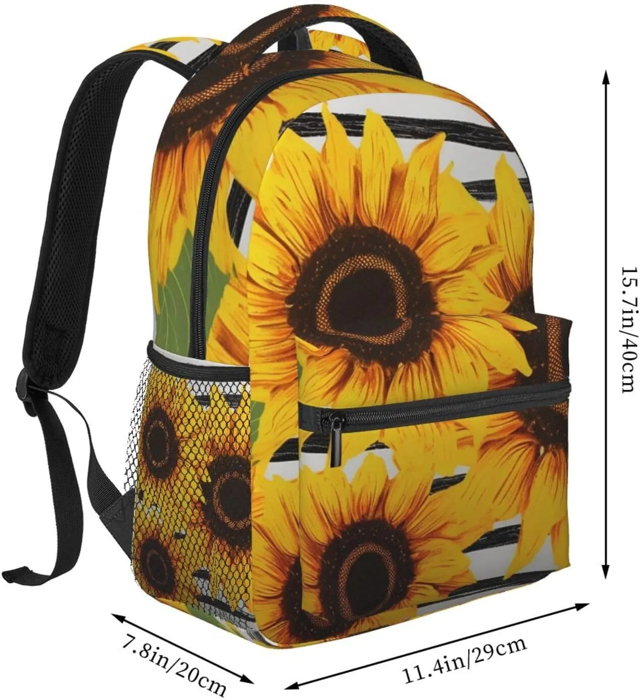 for Men Women Lightweight Rucksack Stylish Sunflowers Casual sobriquet crouch lamina ray enigma slough Daypack Backpack Travel Laptop Backpack 