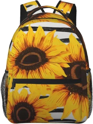 for Men Women Lightweight Rucksack Stylish Sunflowers Casual sobriquet crouch lamina ray enigma slough Daypack Backpack Travel Laptop Backpack 