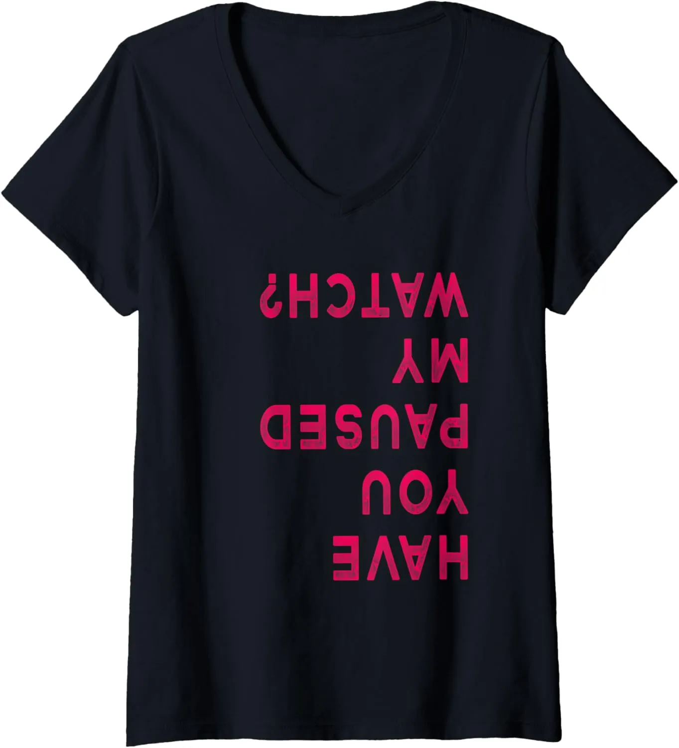 Funny Running shirt - Love Running - Funny Pause My Watch V-Neck T-Shirt uncharted resource Cuban aerial drain Womens 