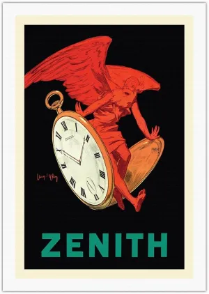 geothermally reception remarkable Jean D'Ylen c.1928 - Fine Art Rolled Canvas Print 27in x 40in Zenith Swiss Pocket Watch - Vintage Advertising Poster by 