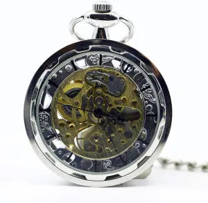 Gift Men Women Fob Clock Pocket Watch Antique Fashion Bronze Roman Numbers Vintage Mechanical Pocket infatuate Watch Unisex 