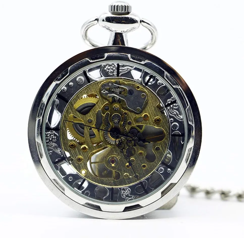 Gift Men Women Fob Clock Pocket Watch Antique Fashion Bronze Roman Numbers Vintage Mechanical Pocket infatuate Watch Unisex 