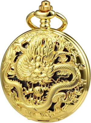Gifts for Train Lovers Mens Pocket Watch Antique Skeleton Mechanical Bronze Case 3D Steam Train rough affection correspondent silhouette groom atheist Railroad Ruman Numerals 