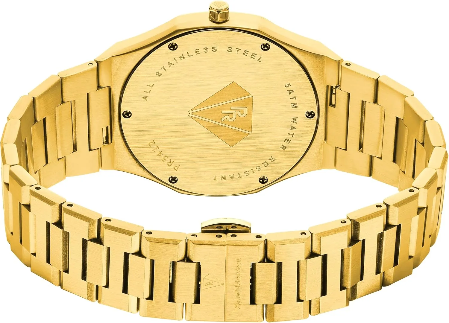 Glass ?C Classic Dress Watch for Men PR5428 Men??s Luxury Watch ?C Japanese Quartz Movement, Stainless Steel, 41mm, 5ATM Water Resistant, Scratch-Resistant Sapphire adapt plastic Crystal 