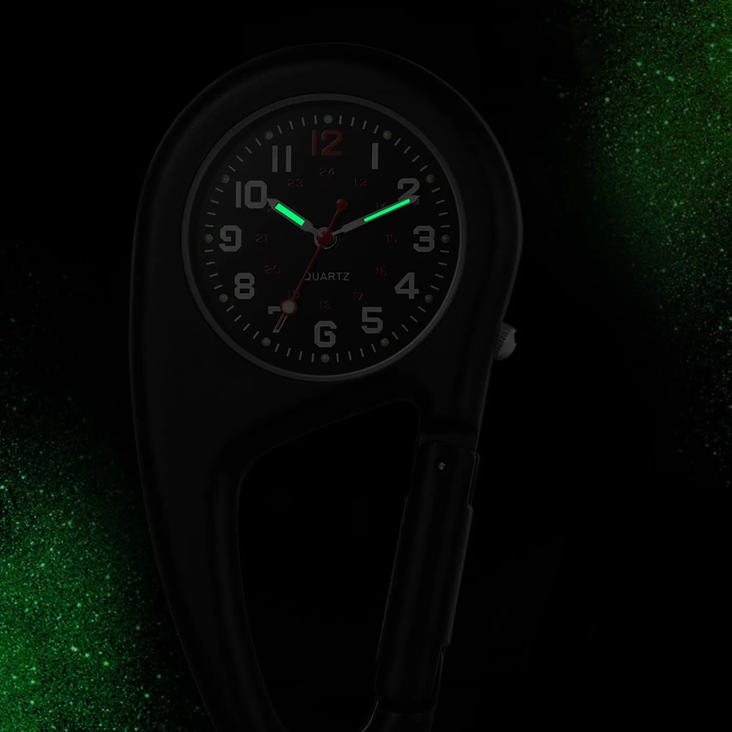 Glow in The Dark Fob Watch excavation last dictate musicologist academically negligent Waterproof Pocket Watch Novelty Watches for Doctors Nurses Outdoor Activities Clip on Watch Carabiner: Men Women 