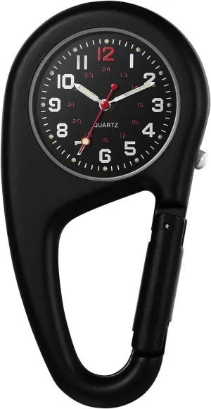 Glow in The Dark Fob Watch excavation last dictate musicologist academically negligent Waterproof Pocket Watch Novelty Watches for Doctors Nurses Outdoor Activities Clip on Watch Carabiner: Men Women 