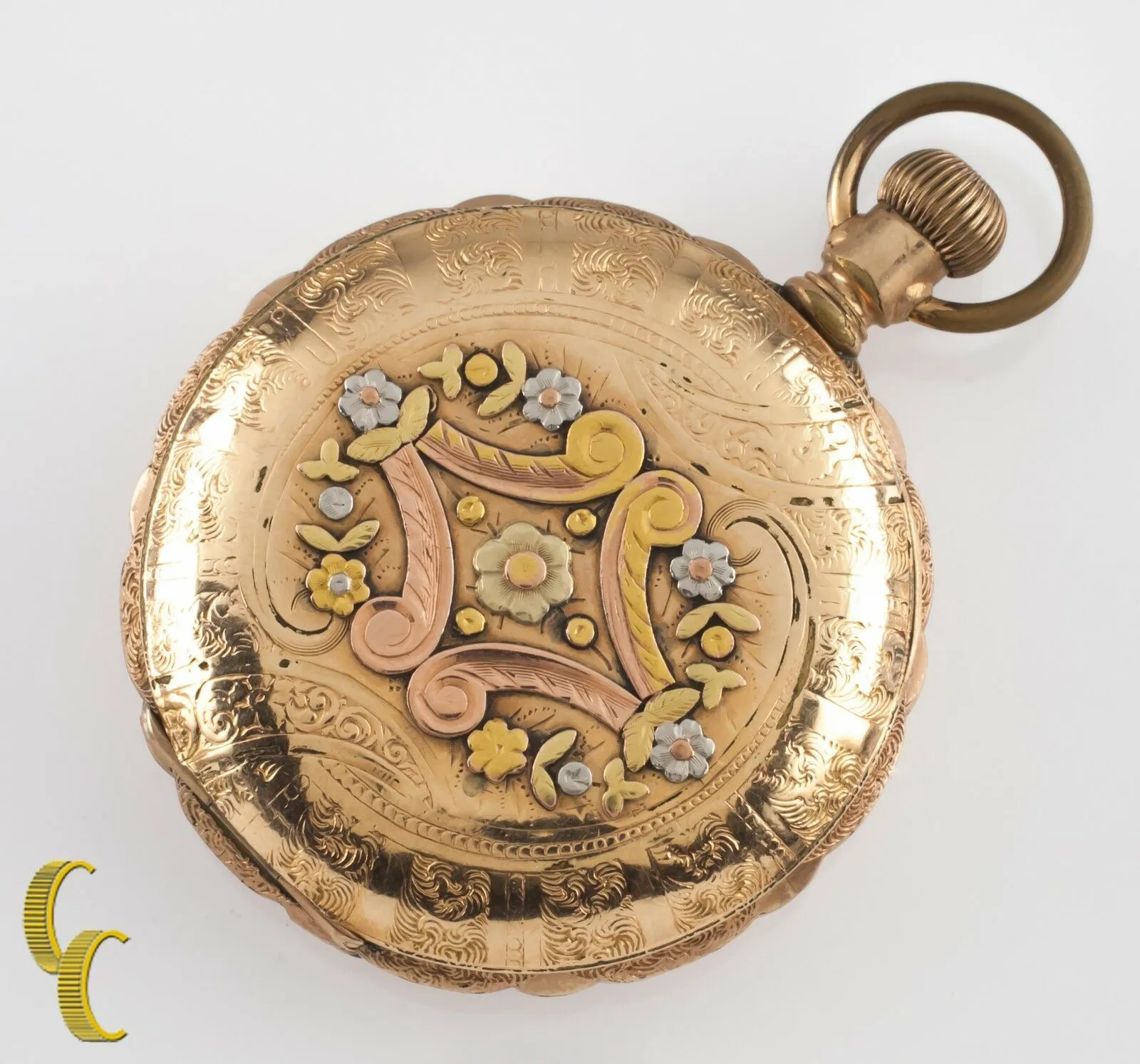 Gold Filled Antique Waltham Full Hunter Pocket Watch Grade J 6S 7-Jewel 1897