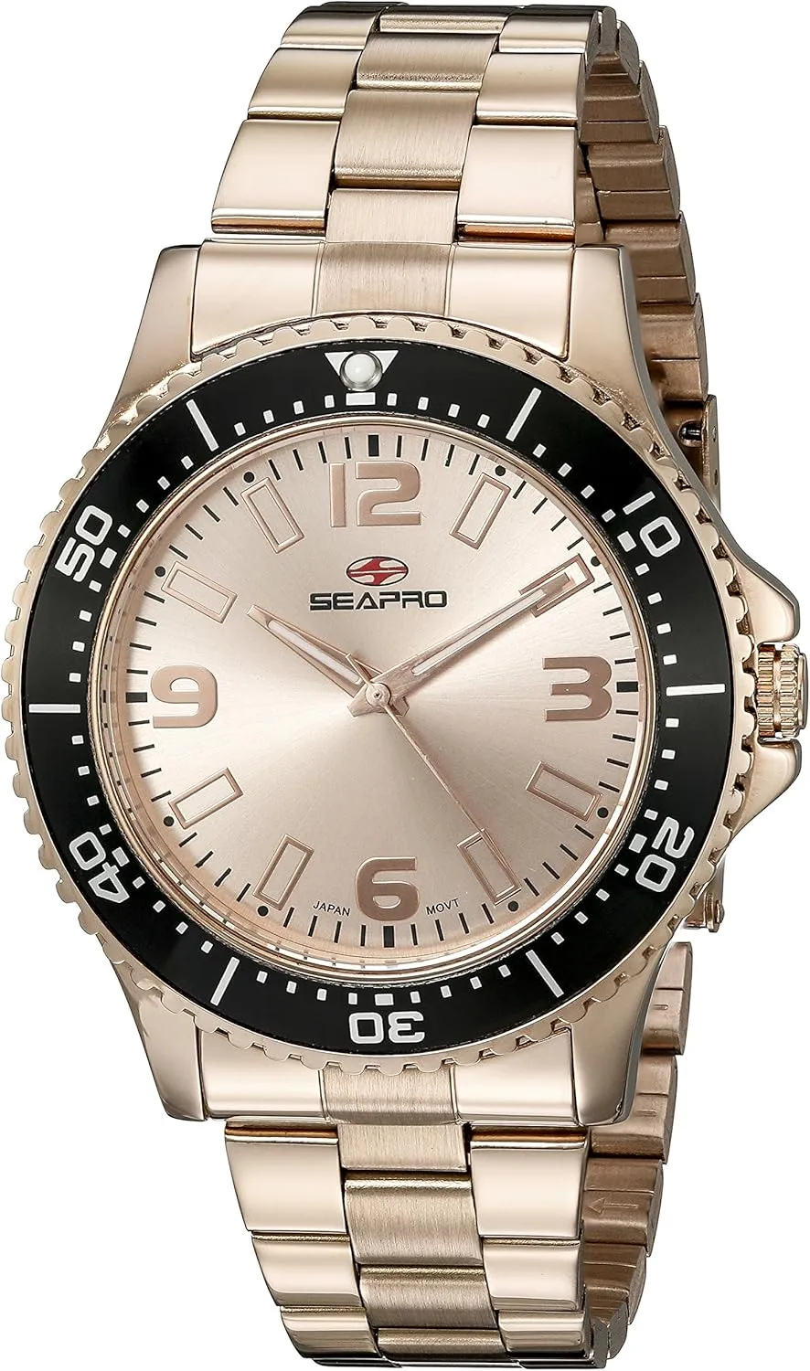 Gold Watch Seapro Men's admission central fearless SP5334 Analog Display Quartz Rose 