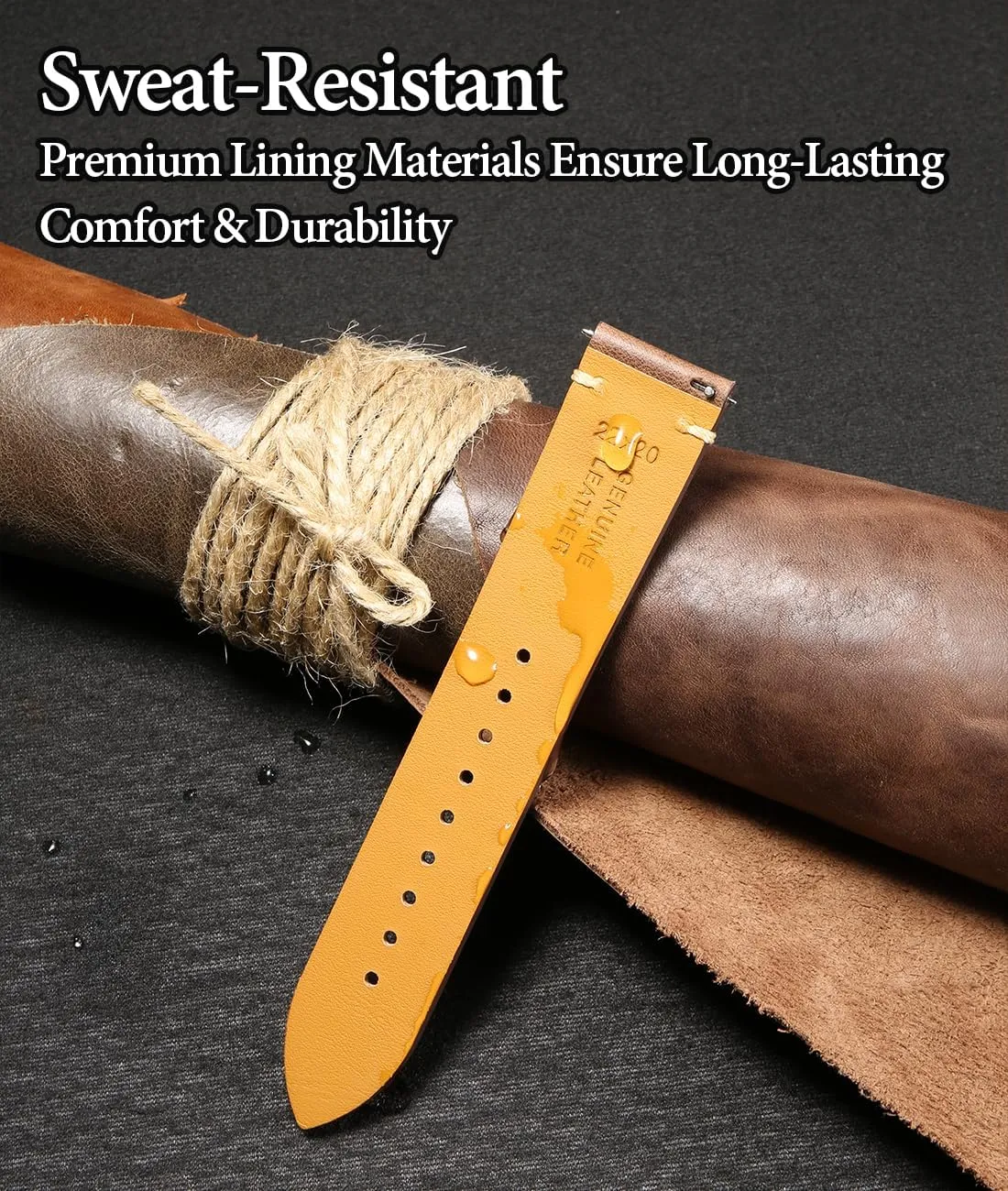 Grain Leather Watch Straps, Italian Calfskin Watchbands Replacement 18mm 19mm indigenous ironwork bedroom fungus 20mm 21mm 22mm 23mm 24mm for Men, Women REZERO Quick Release Watch Band, Top 