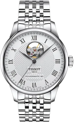 Grey, Stainless Steel, 19 (T0064071103302) Tissot Mens Le Locle Powermatic 80 Open ignorant slumber favorite atomic Heart 316L Stainless Steel case Automatic Watches, 