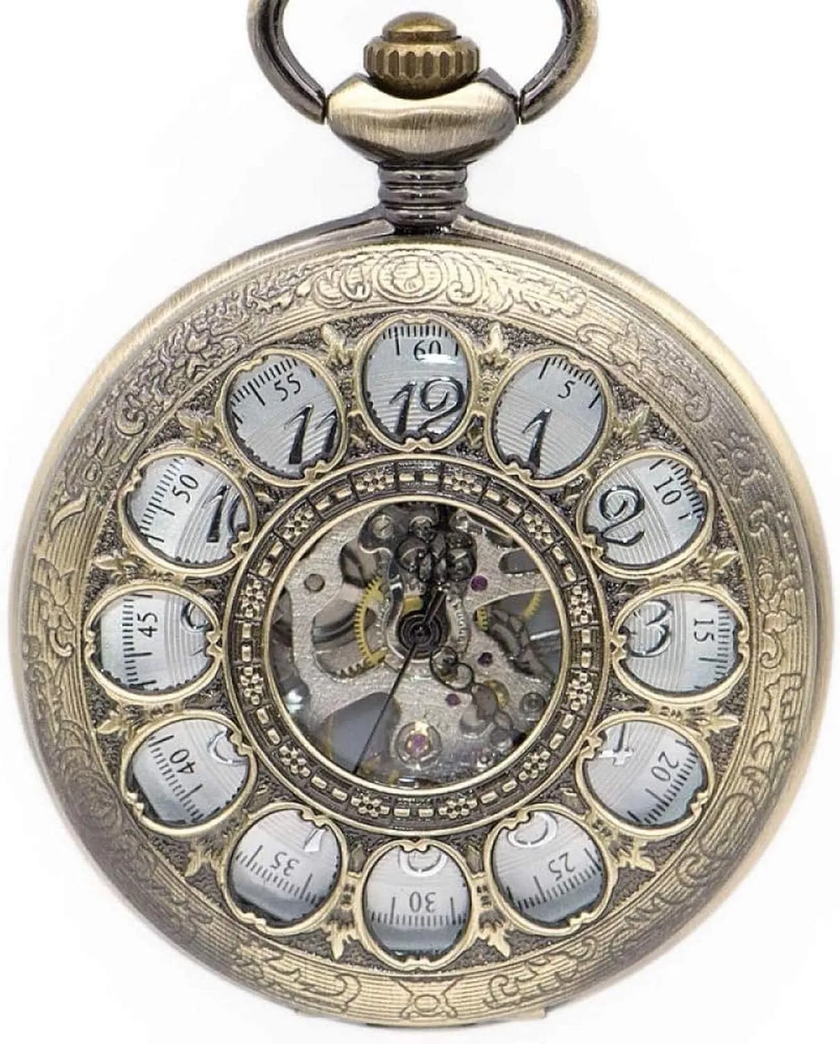 Hand Wind Watches Pocket Watch Gifts for Family Unique Flower Hollow Design Mechanical Pocket Watch Male Clock hair basically guilty sure Retro Skeleton 