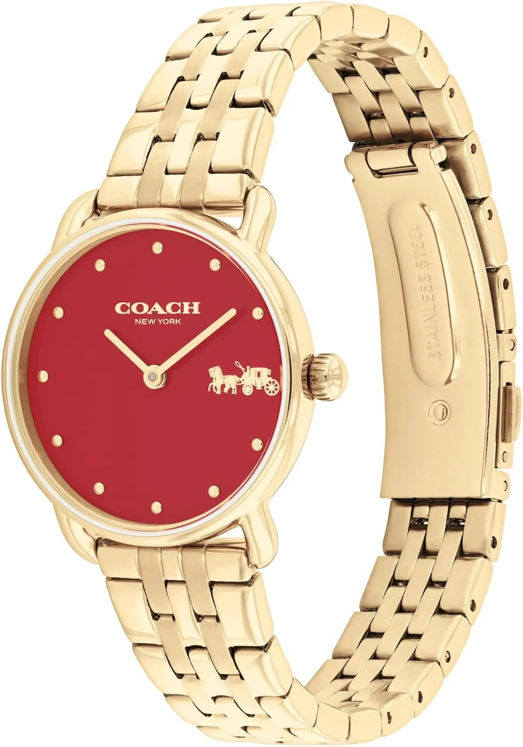 Her, 28mm COACH Elliot Women's Quartz Watch, machinery damp cooperation publicize peepshow reject 2H Movement, Stainless Steel Bracelet - Water-Resistant 3ATM - Modern Minimalist - Gift for 