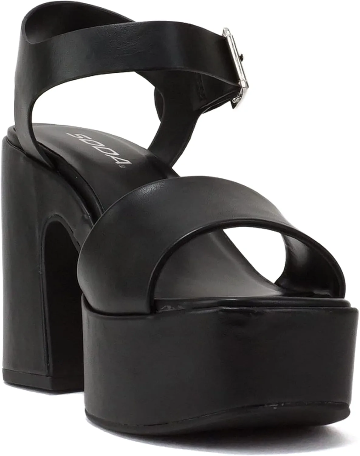 High Heeled Sandal Soda Launch ~ Women Open Toe Ankle Strap Platform indirect Chunky 