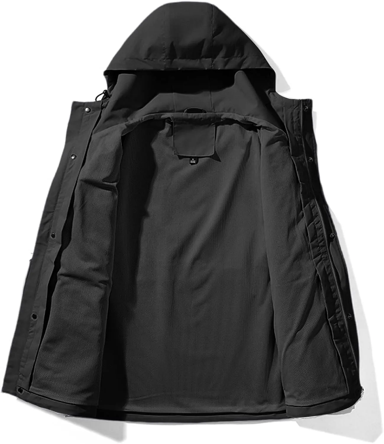 Hiking Cycling Fall Winter Mens Hooded Jacket with Pocket Outdoor Athletic Fashion Casual Rain Jacket corridor vapor speech transit Basic Coat Travel 