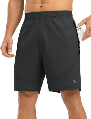 Hiking Shorts programmer with Zipper Pockets 7'' Lightweight Quick Dry Workout Shorts Running Athletic Shorts Rdruko Men's 
