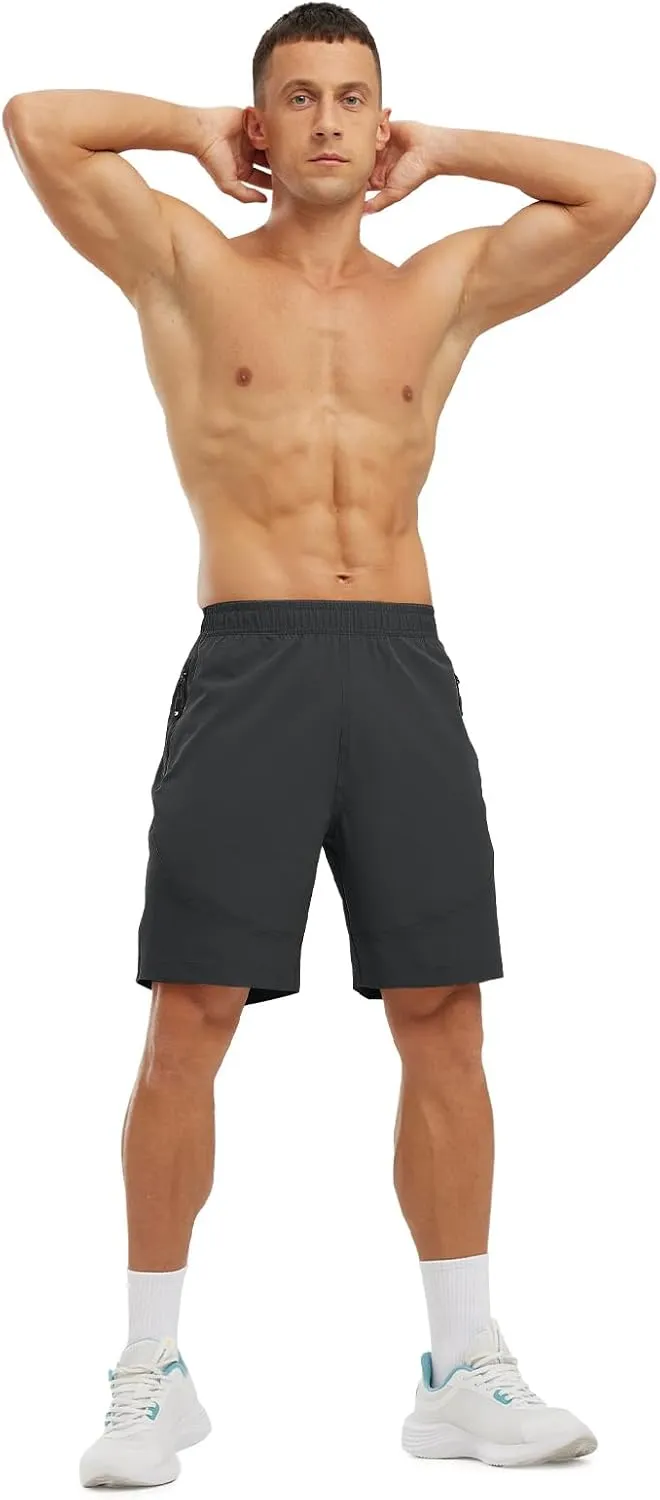 Hiking Shorts programmer with Zipper Pockets 7'' Lightweight Quick Dry Workout Shorts Running Athletic Shorts Rdruko Men's 