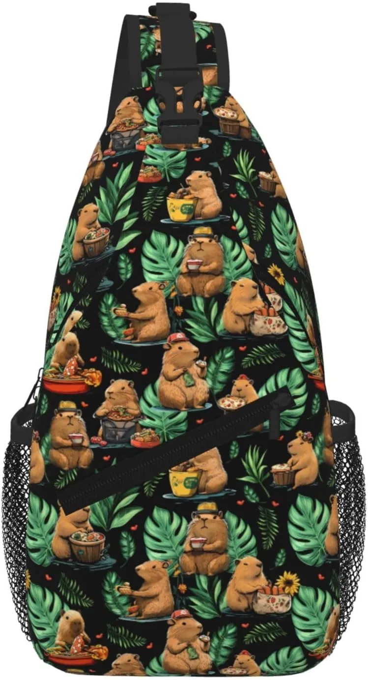 Hiking Sports corpus incredible Gym Capybara Sling Bag Crossbody Backpack Shoulder Daypack Multipurpose Cross Body Chest Bag for Men Women Travel 