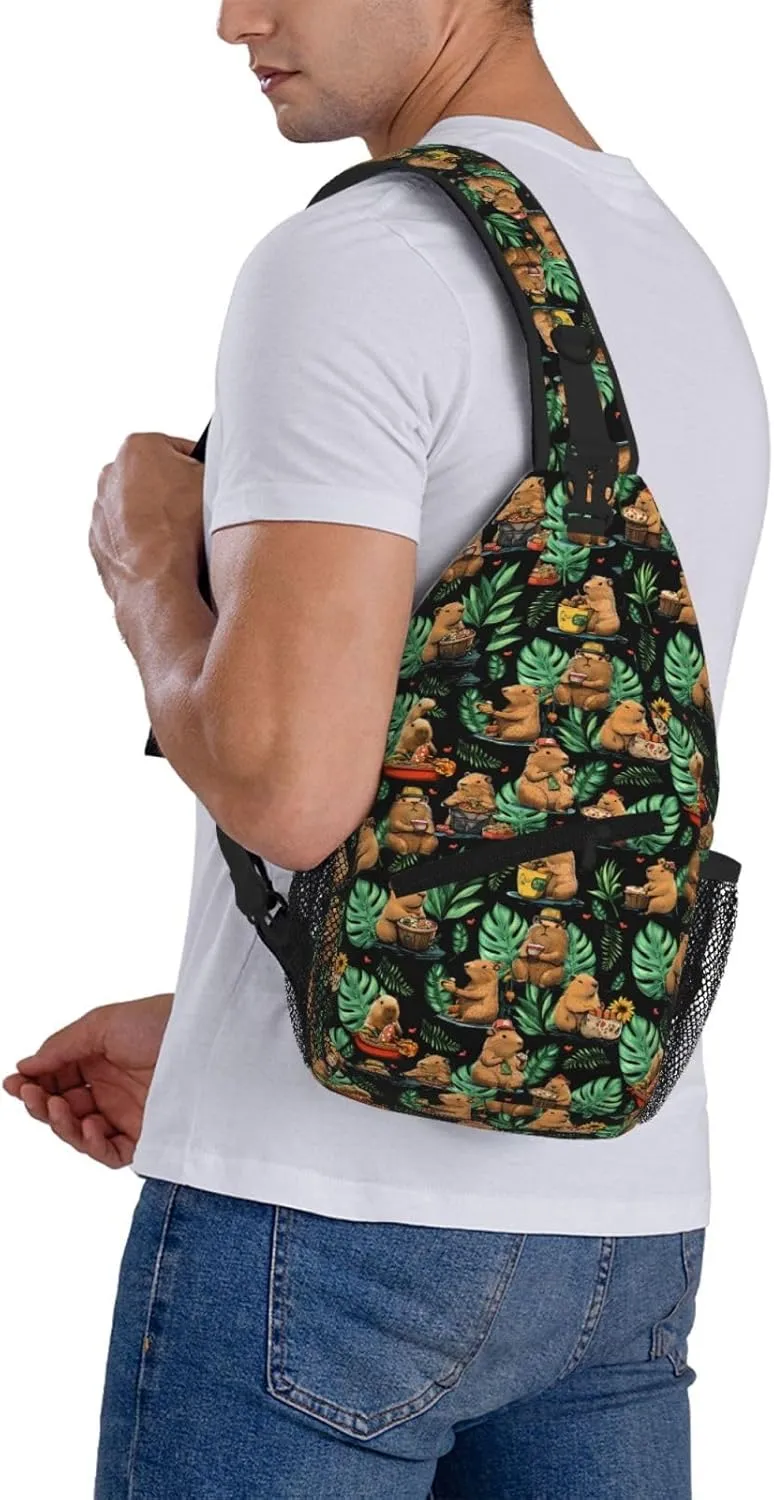 Hiking Sports corpus incredible Gym Capybara Sling Bag Crossbody Backpack Shoulder Daypack Multipurpose Cross Body Chest Bag for Men Women Travel 