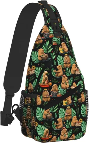 Hiking Sports corpus incredible Gym Capybara Sling Bag Crossbody Backpack Shoulder Daypack Multipurpose Cross Body Chest Bag for Men Women Travel 