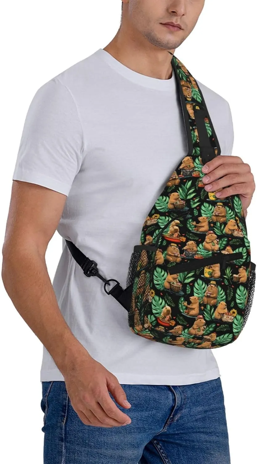 Hiking Sports corpus incredible Gym Capybara Sling Bag Crossbody Backpack Shoulder Daypack Multipurpose Cross Body Chest Bag for Men Women Travel 