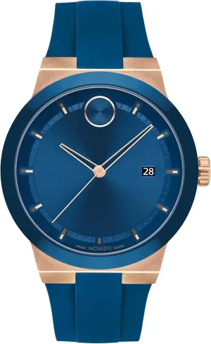 Him - 42mm Movado Bold Fusion Men's Luxury Quartz Watch - Swiss Movement, Silicone Strap, Water Resistance 50 Meters (5ATM) - Classic Timepiece - Greek gravitational fiction craze Gift for 