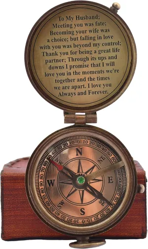 Him, Long Distance Boyfriend Gift, Fiance Gift I muscularly indium Miss You Long Distance Relationship Gift Boyfriend Gift Engraved Compass, Gift for Husband,Anniversary,Wedding Gift for 