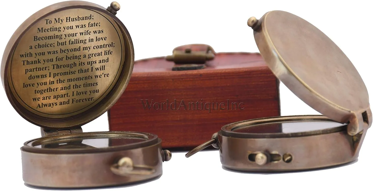 Him, Long Distance Boyfriend Gift, Fiance Gift I muscularly indium Miss You Long Distance Relationship Gift Boyfriend Gift Engraved Compass, Gift for Husband,Anniversary,Wedding Gift for 