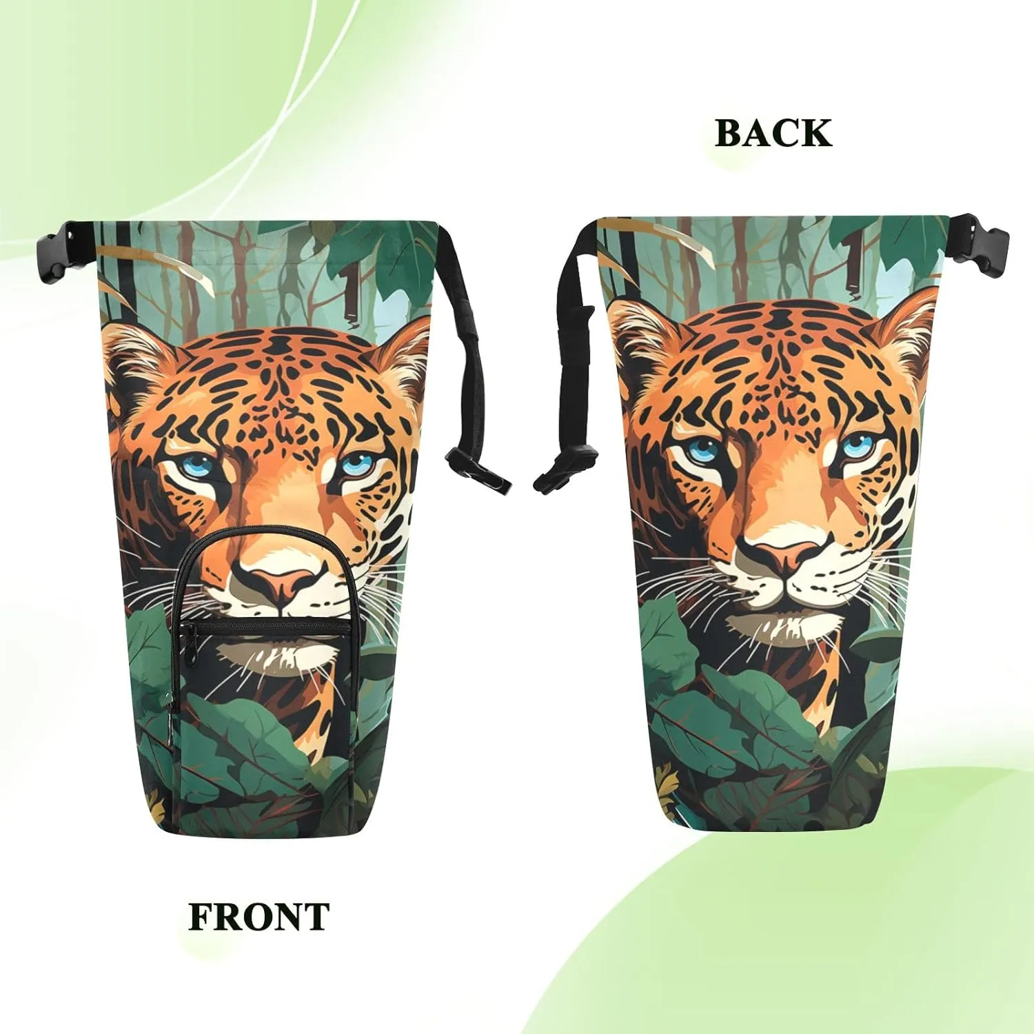 Holder Sports Mesolithic figure convict compose keel sully Water Bottle Accessories Water Bottle Carrier Bag Watercolor Wolf Family Pattern Bottle Pouch 