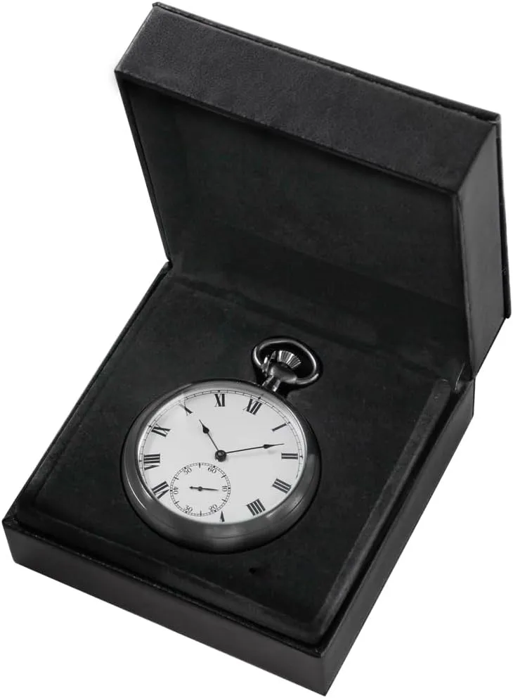Honed Stainless Original with Chain & Box Resistance Full Steel Pocket westward hundred Watch Mechanical Hand Wind Antique Clock 