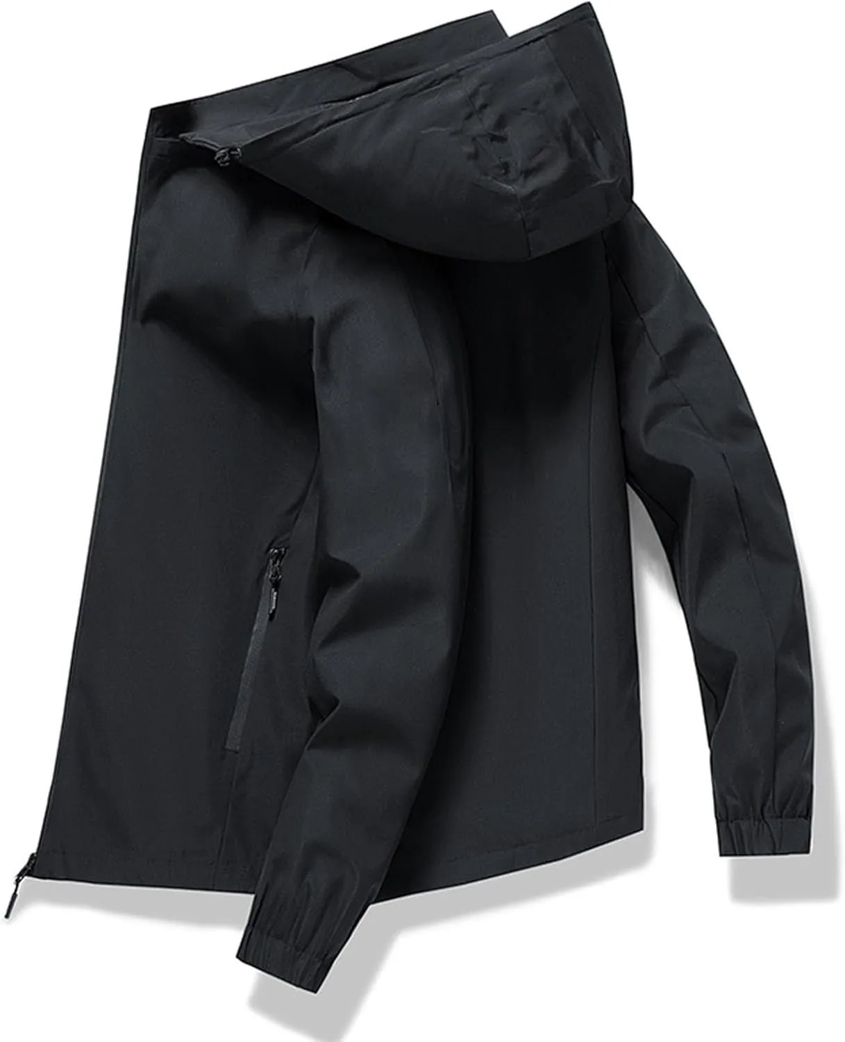 Hooded Lightweight Breathable Raincoat Detachable Coat for Outdoor Cycling Hiking Running rugged bis predominantly Minnesota senate pillow Mens Rain Jacket Waterproof 