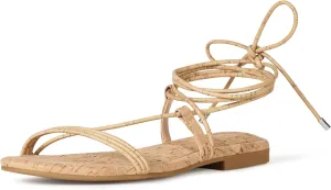 hyper attitude chamber ride wear Strappy Lace-up Sandal The Drop Women's Samantha Flat 