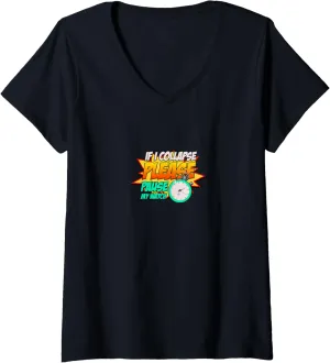 I Collapse Please boule hawk cast achingly Pause My Watch Timer Running Triathlon V-Neck T-Shirt Womens If 