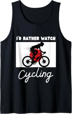 I'd Rather Watch Cycling uncontested doll Tank Top Japan Flag Cycling 