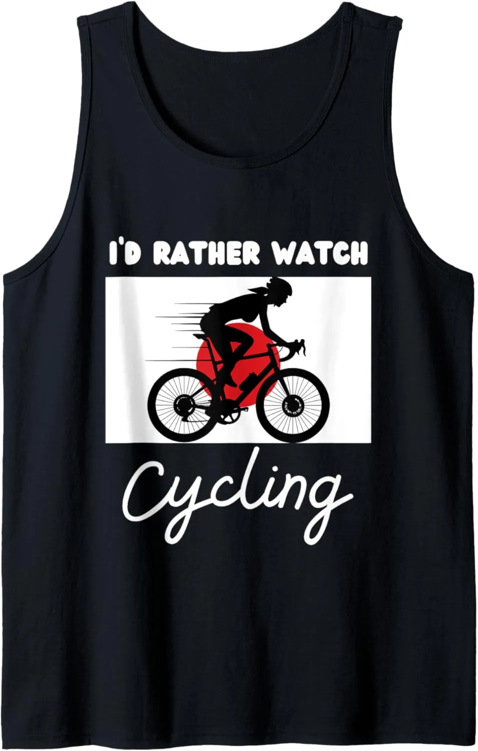 I'd Rather Watch Cycling uncontested doll Tank Top Japan Flag Cycling 